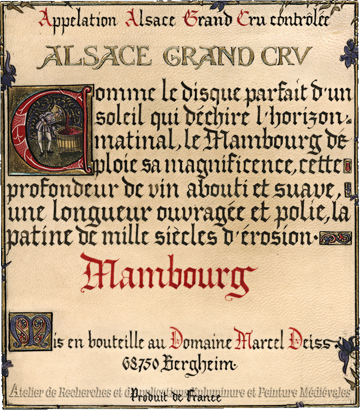 Calligraphie de la contre-étiquette. Image