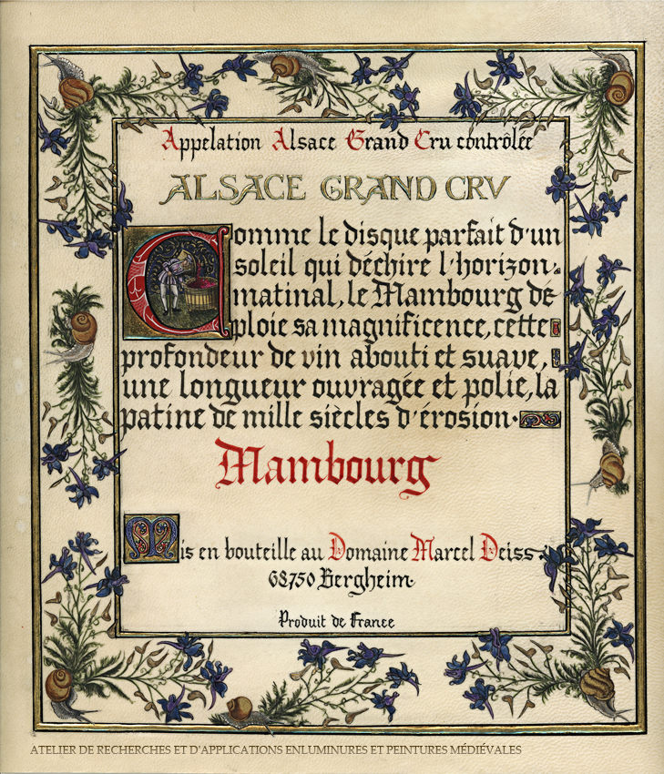 Contre-étiquette du Grand Cru de Mambourg Image