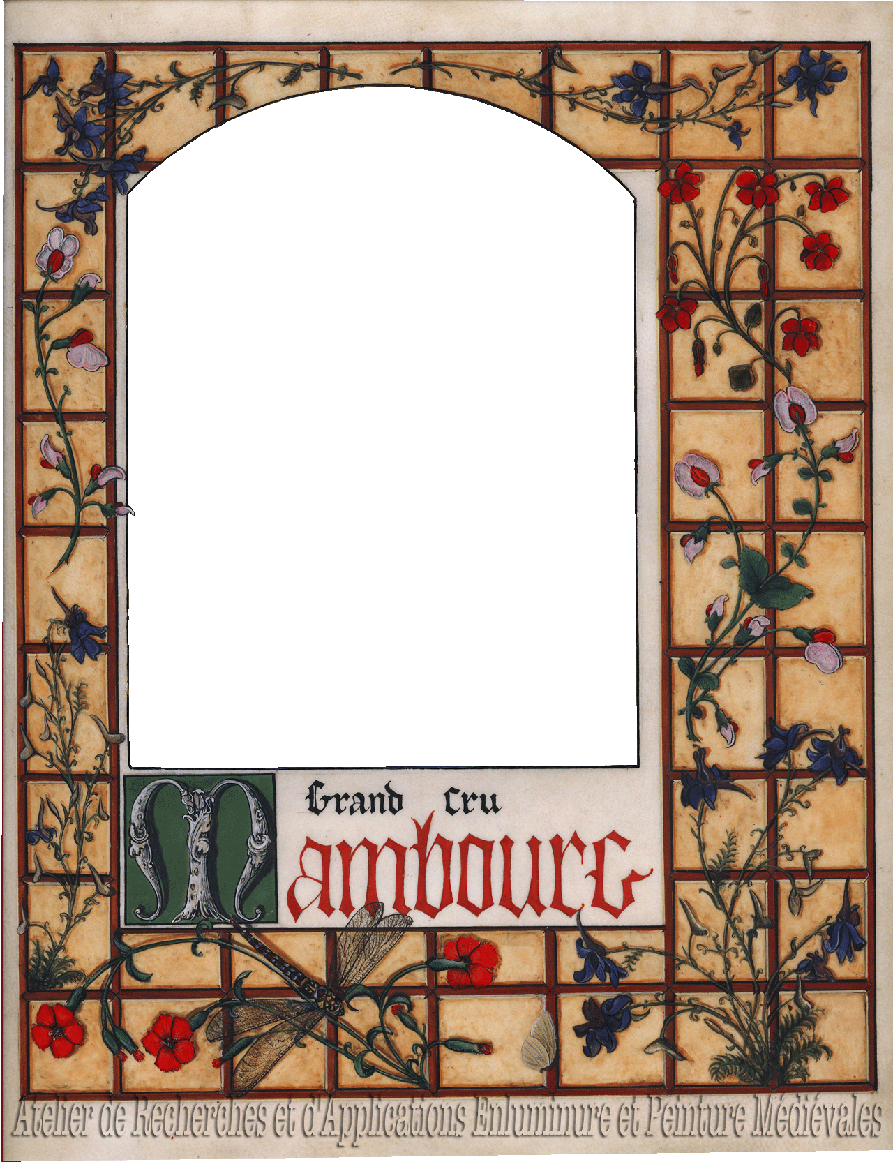 Marge de l'étiquette Grand Cru de Mambourg Image