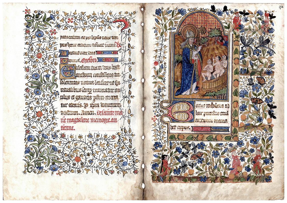 Saint Nicolas deux pages ouvertes. Image