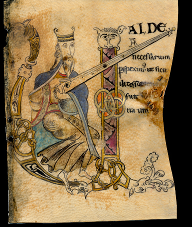 David jouant de l'épinette, recto. Image