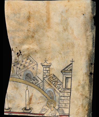 David jouant de l'épinette, verso. Image