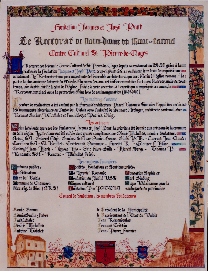 enluminure -  Deux pages ouvertes Folio 1 verso Folio 2 recto enluminure