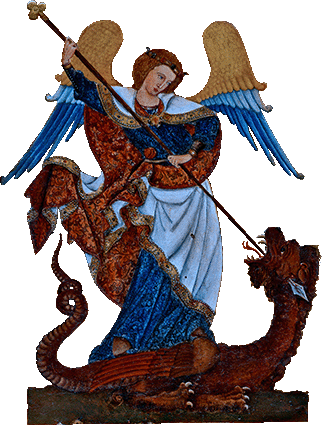 enluminure - Saint Michel et le drtagon enluminure