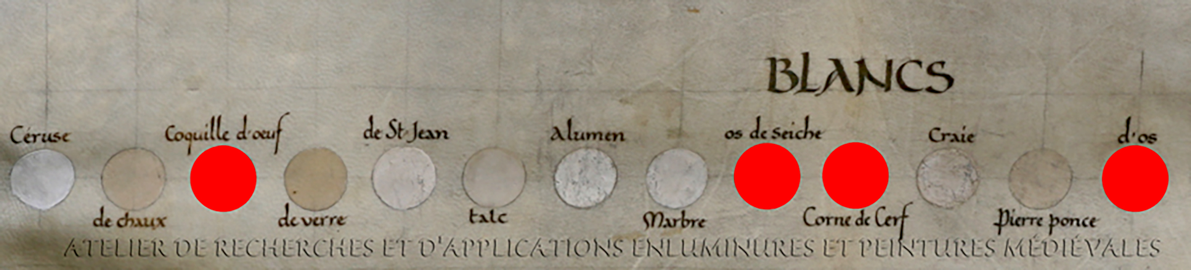 nuancier des blancs minéraux Image
