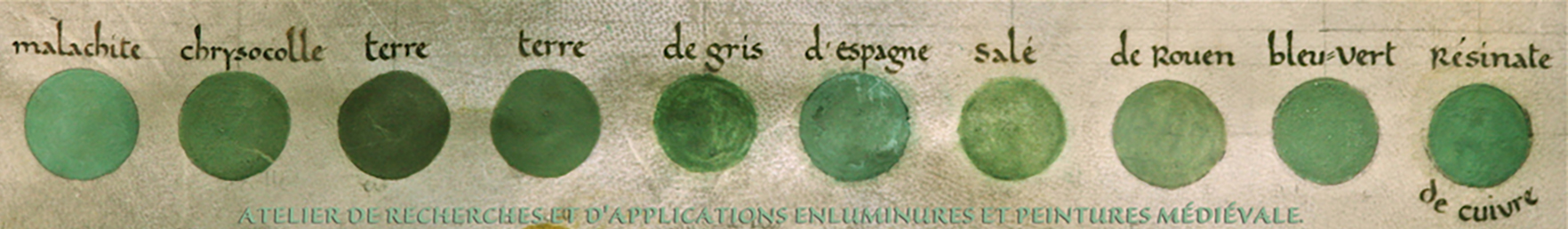 Nuanciers des verts minéraux de l'Atelier Image